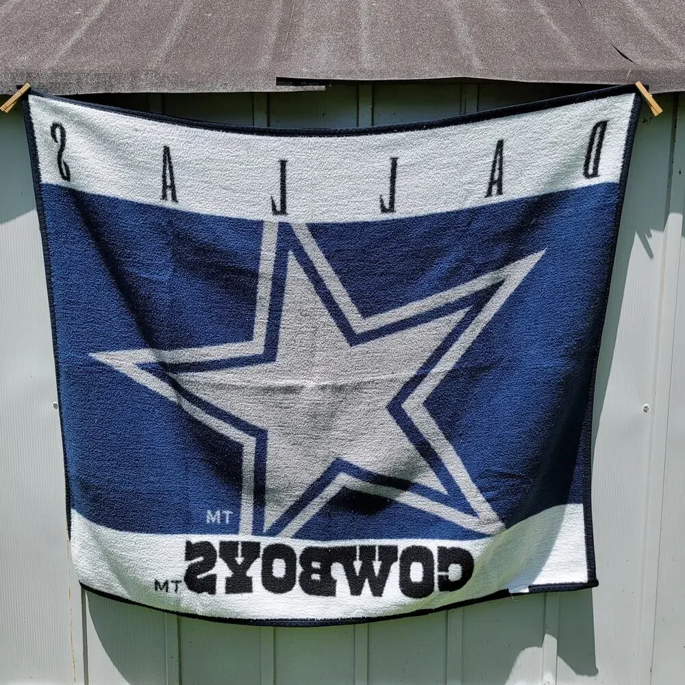 VINTAGE Dallas Cowboys Fleece Throw by Biederlack Brand